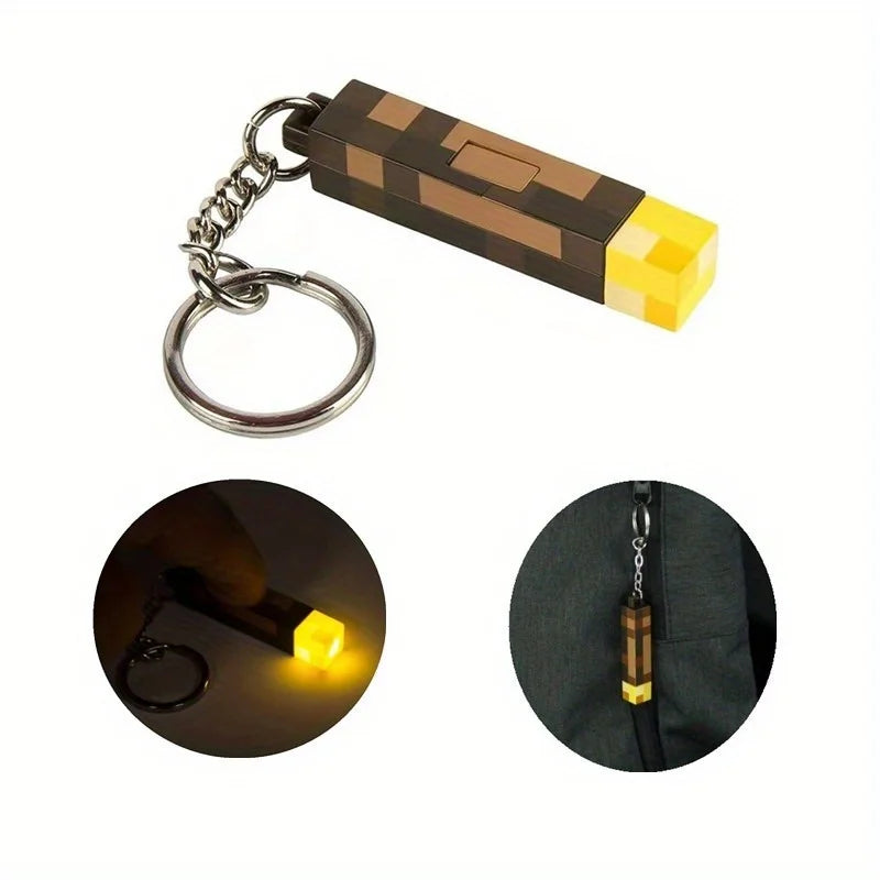 Keychain Minecraft Torch